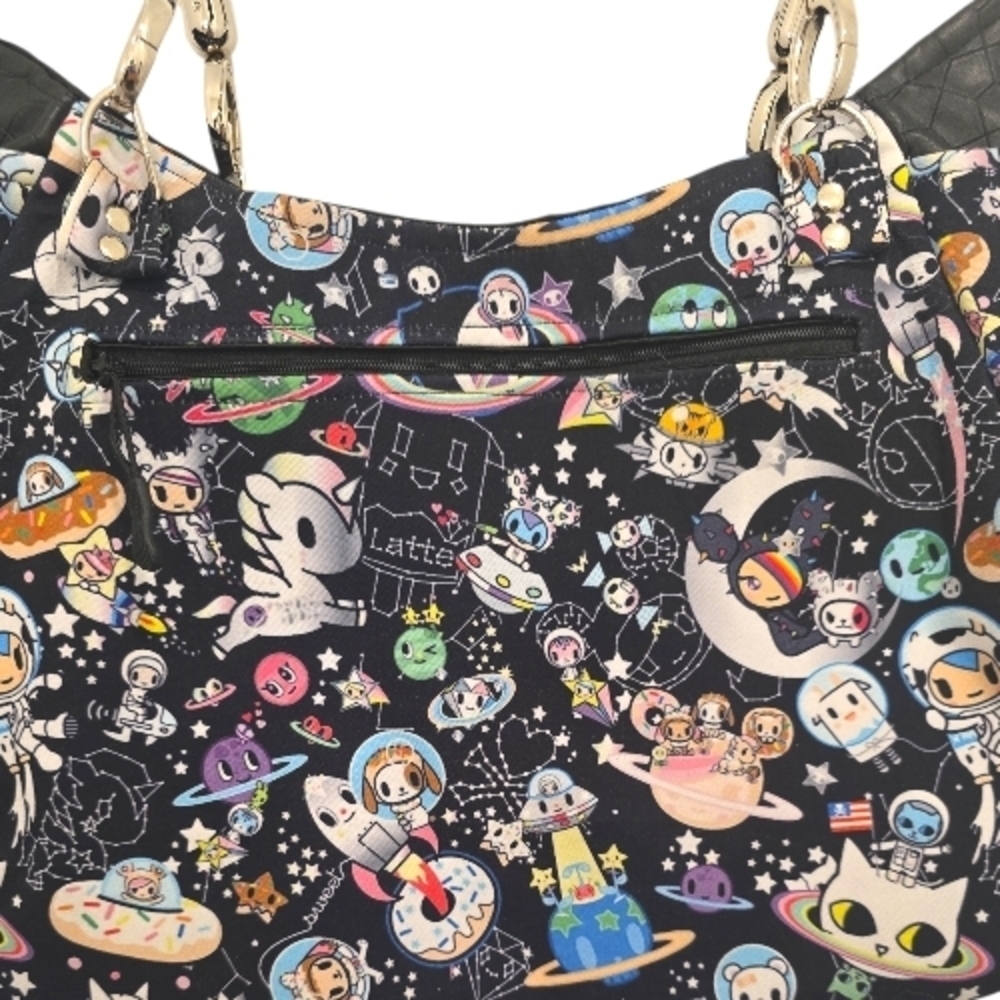 Black Unicorn Galaxy Space Themed Galactic Pony Custom Made Bag - Picture 5 of 13